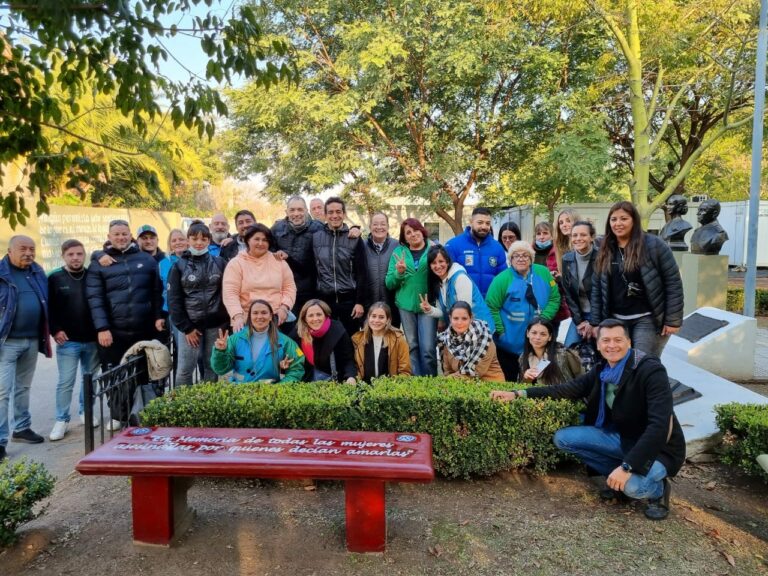 La Juventud Sindical realizó una acción en Parque Avellaneda para concientizar sobre Violencia de Género