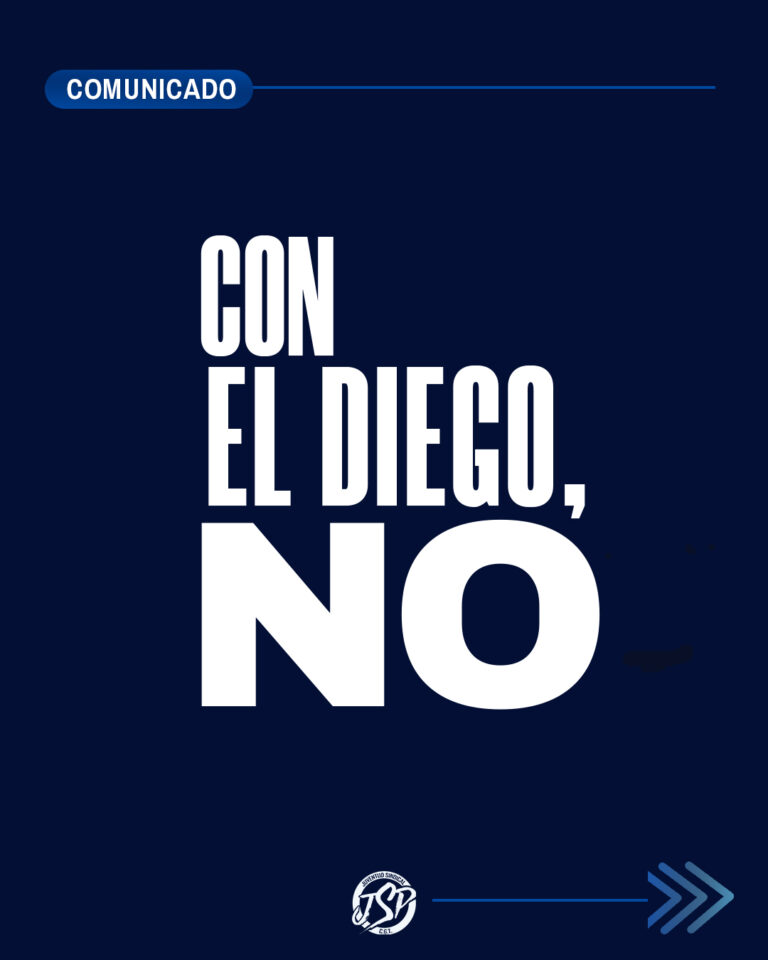 Comunicado: CON EL DIEGO, NO
