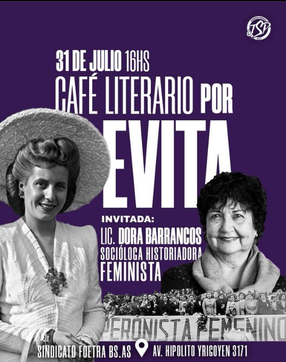 CAFÉ LITERARIO POR EVITA