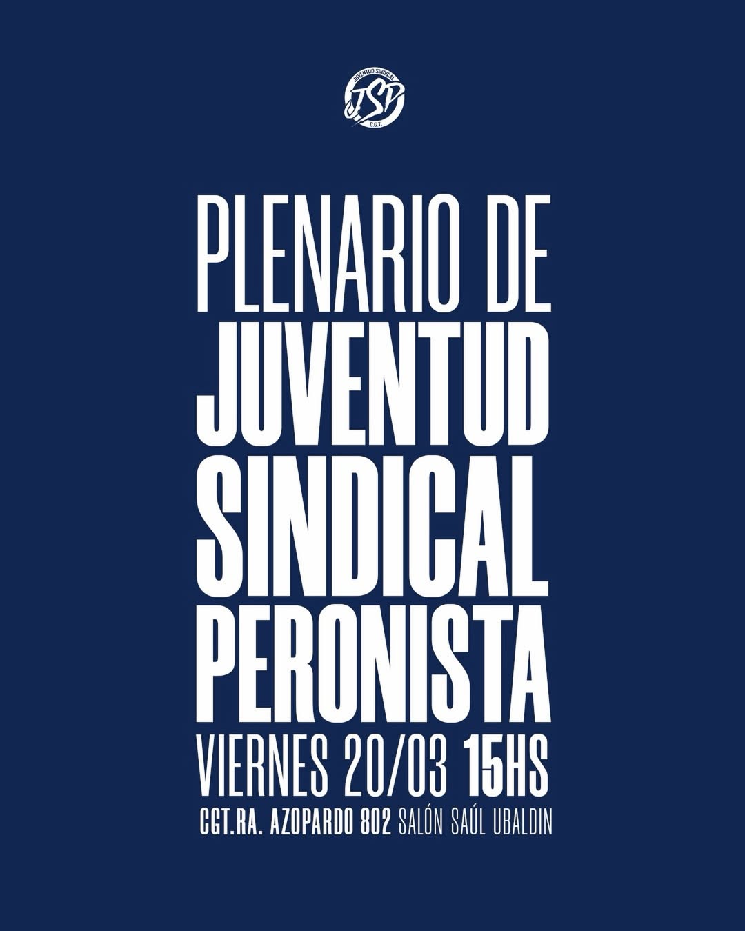 PLENARIO DE LA JUVENTUD SINDICAL CGT