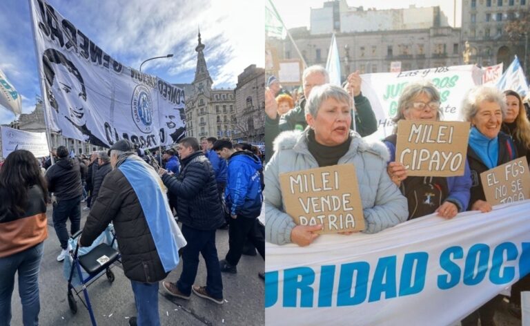 MOVILIZACIÓN A PLAZA CONGRESO EN APOYO A LOS JUBILADOS