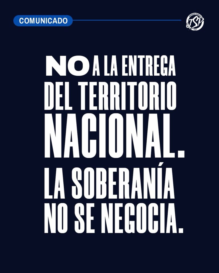 NO A LA ENTREGA DEL TERRITORIO NACIONAL